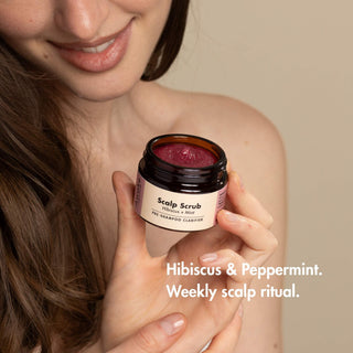 Clarifying Scalp Scrub Hibiscus + Peppermint (100% Natural)