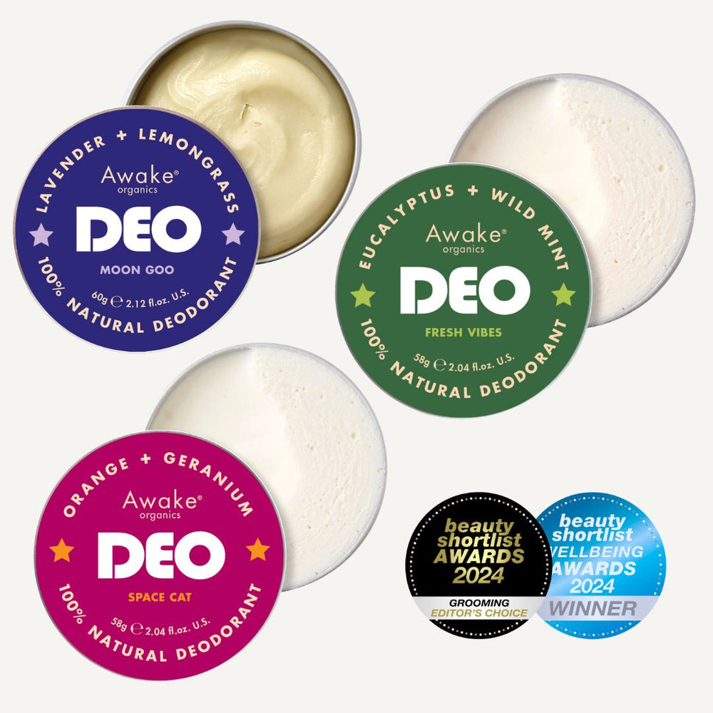 Natural Deodorant 3-Pack | Aluminum Free Awake Organics